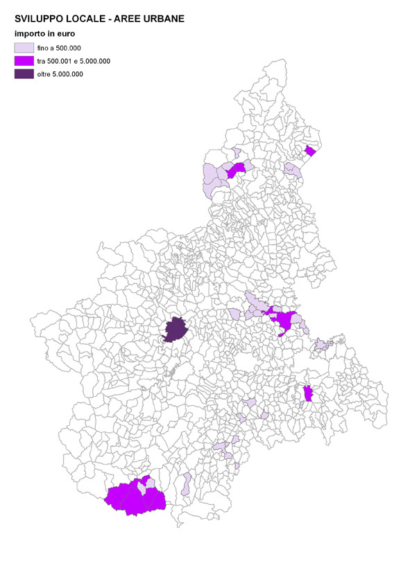 Importo interventi per comune - SVILUPPO LOCALE